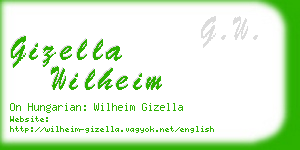 gizella wilheim business card